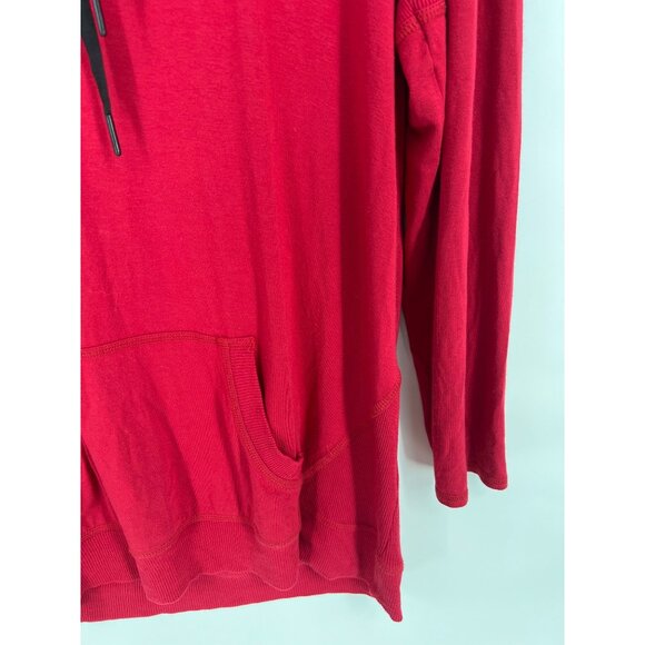 Chicos Zenergy Womens Jersey Knit Hooded Pullover Top Size 2 US Large Red - Picture 3 of 5